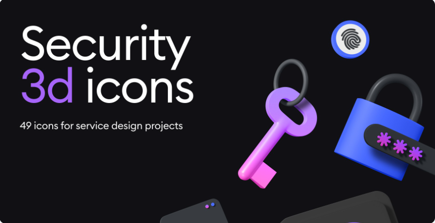 28ea3758-b92a-4372-8b4a-720967f2b173 A set of protected/encrypted/privacy/security 3D icon kits including Blender 3D source files + fig source files. - Image 1